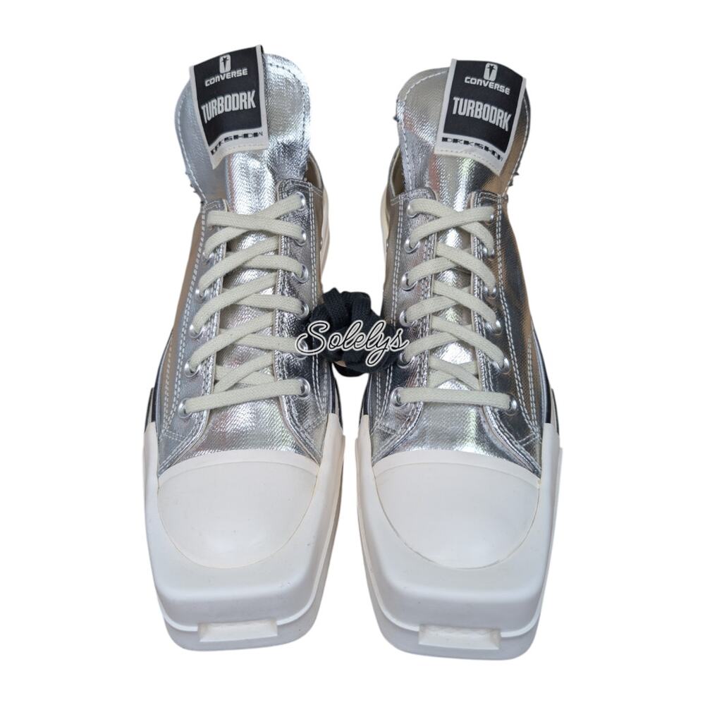 Converse x Rick Owens TURBODRK Chuck 70 Low Top Silver Lacquer Sneaker M9 W11